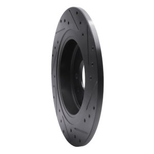 Buick Envision Brake Rotor (1) - Rear Left - R1 Concepts - Drilled & Slotted - Black - `16-`18